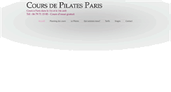 Desktop Screenshot of coursdepilatesparis.com
