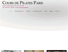 Tablet Screenshot of coursdepilatesparis.com